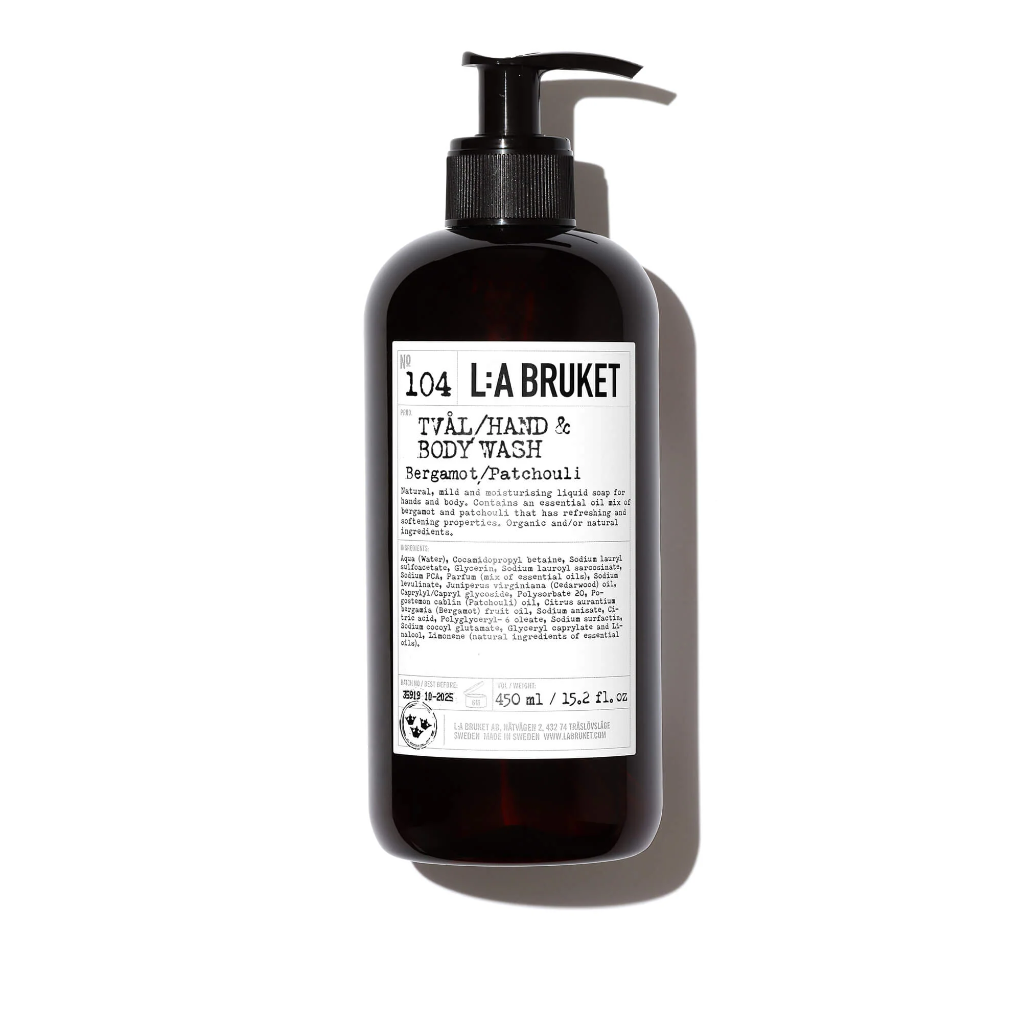 Hand & Body Wash Bergamot Patchouli 104